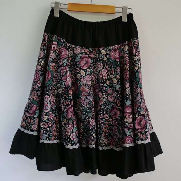 Vintage 1970s Square Dance Skirt 70s Handmade Square Dancing Costume Full Skirt - Picture 11 of 16